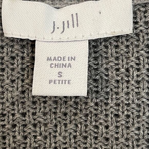 9. J.Jill Fringe Belted Oversized Knit Cardigan Size S - Picture 4 of 6